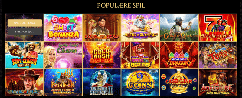 Populære spil hos RoyalCasino